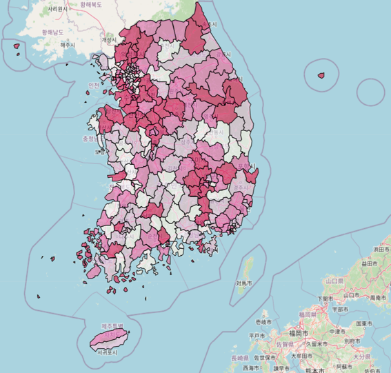 흡연율지도